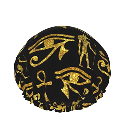 Mulheres reutilizáveis ​​Hainha de cabelo estriado Cha cabelo antigo egípcio Ankh Gold Double Camadas Doubres