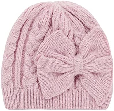 Chapéus de menina de menina zando de 0 a 6 meses de chapéu de inverno bebê malha chapéus recém-nascidos