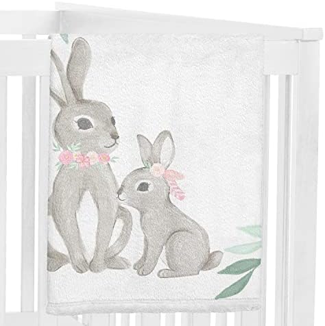 Doce JoJo Designs Woodland Bunny Girl Milestone Blanket Mensal Recém -nascido Primeiro Ano Crescimento