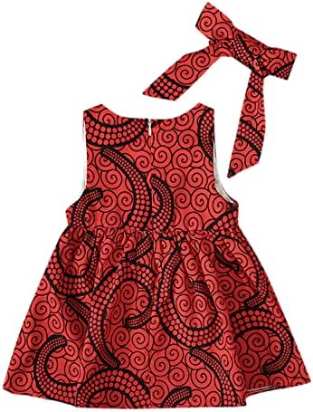 Vestido africano Tradicional 6m-3y Dashiki Vestidos Estilo Princesa Baby Kids Dresses Solid para Little