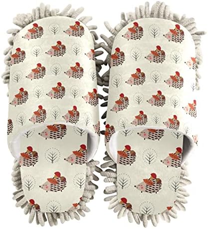 Chinelos de ouriço fofos de swadaza para mulher, conforto lavável lavável chinelos chenille chinelos chinelos