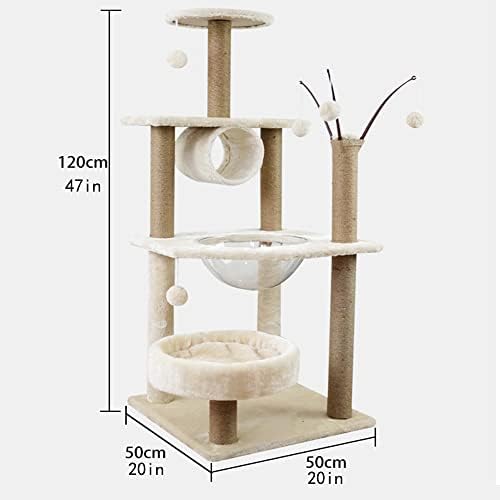 Torre da árvore de gatos, moldura de escalada de gatos, 47 pol.