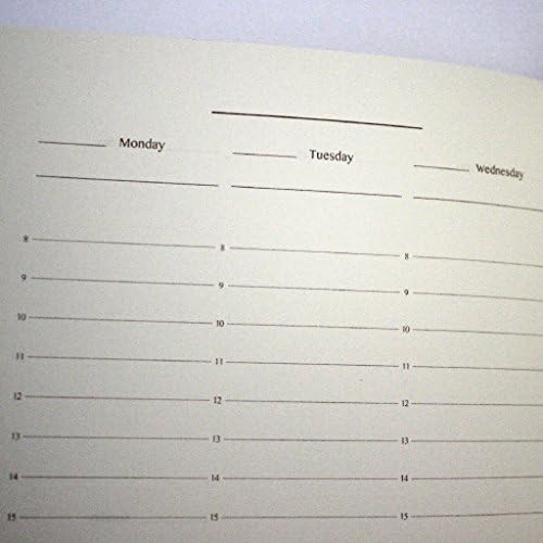 Conceito de tempo Tamanho áspero de bolso Blue Notebook Scheduler - 192 páginas - estilo antigo estilo vintage,