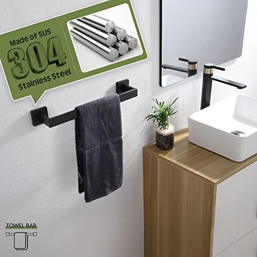 Kokosiri Toalha única de 16 polegadas, suporte para toalhas de banheiro, suporte de papel higiênico,