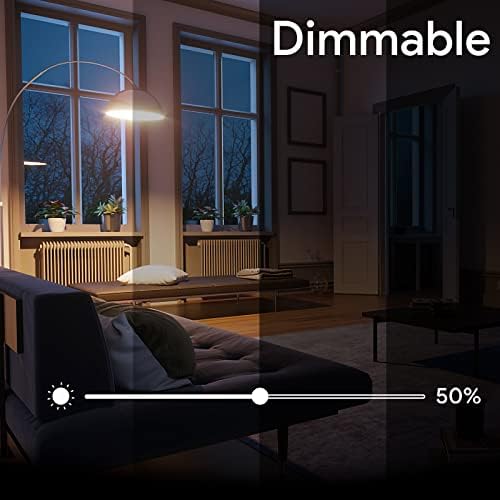 Mudança de cor da lâmpada LED inteligente, ajustável branco 2700k-6500k Dimmable A19 60W equivalente,