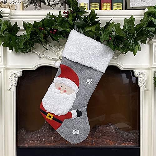 Staque de Natal Big Natal Stagens decoração Santa Snowman Rena Scocking Decorações de Natal e