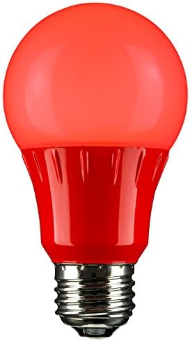 Sunlite 41285-Su lâmpadas decorativas de férias, iluminação de Natal, LED A19, Base média, 3 watts,