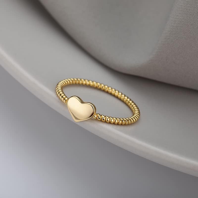 Oyalma minimalismo anel de coração melhor amigo cor de ouro em forma de coração anéis de casamento para mulheres
