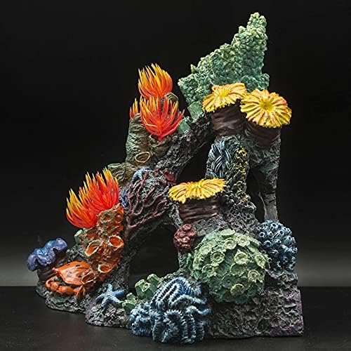 Jinpengran Artificial Coral Fish Tank Aquário Decoração de paisagismo recife Rocha de ornamentos