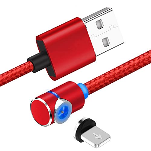 [2 pacote] Cabo Micro USB Micro USB de 90 graus para telefone 11 Pro 8 7 6s mais cabo de ímã de carregamento