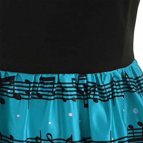 Vestido de chá do tanque feminino 1950s Vintage Rockabilly Swing Dress Cats Notes Musical