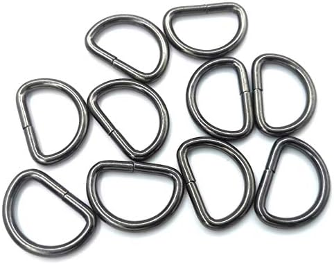 Yixi-Sbest 40 PCs Pesados ​​metais D Ring D Ring não soldado D-anéis variados semi-circulares multifuncionais para
