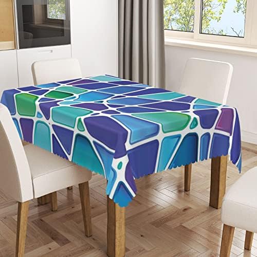 Toca de mesa de padrão fractal 52x70 polegadas, roupas de mesa de retângulo para mesas de 4 pés-Capa de