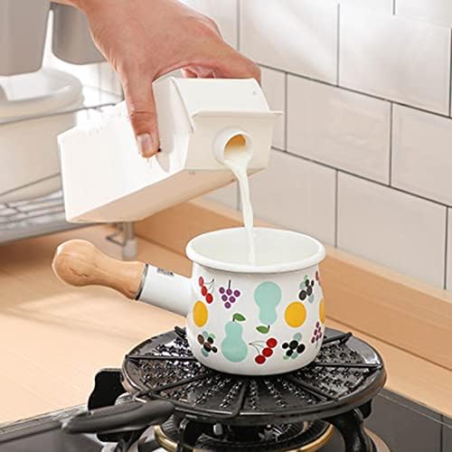 Ｋｌｋｃｍｓ Paixão de molho de esmalte Pan de leite de panela de panela mais quente para café, padrão de frutas