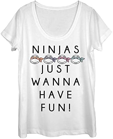 Ninjas de tartarugas mutantes teenage nickelodeon só quero se divertir a camiseta de manga curta feminina