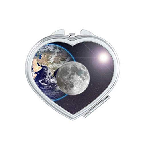 Blue Earth Planeta Branco Espelho Branco Explicação de Viagem Portátil Portátil Maquiagem de bolso