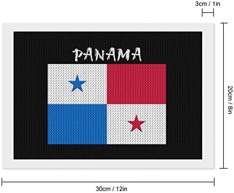 Bandeira dos kits de pintura de diamante do Panamá 5D DIY Full Frill Rhinestone Arts Decoração de parede para