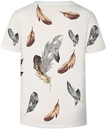 Camiseta de algodão de verão no outono para feminino 2023 manga curta v pescoço gráfico imprimir um