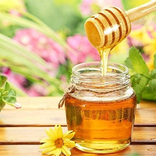 Yuktha Eternals Honey de madeira/garoa/molho/servidor/colher - faia - 1 pcs