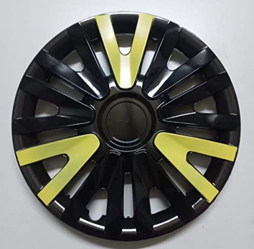Conjunto de copri de tampa de 4 rodas de 13 polegadas de 13 polegadas para amarelo preto