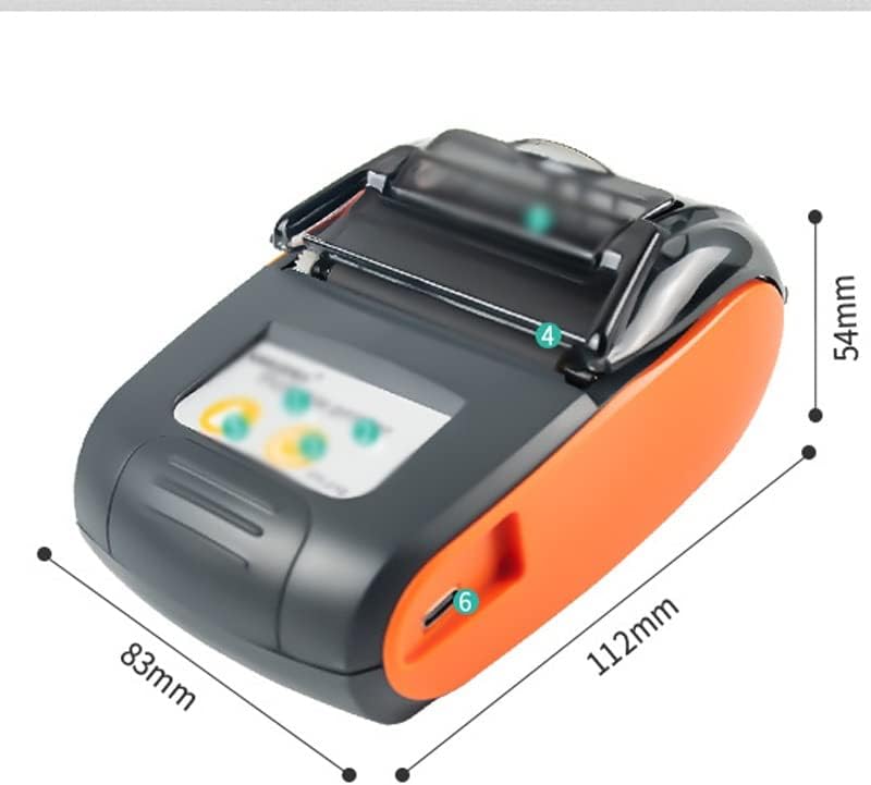 Lukeo Mini Thermal Printer Mini Mini Protable Printer Recibe App Free na impressora telefônica