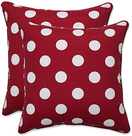 Travesseiro Perfeito de polka de polka externo/pilhas vermelhas travesseiros lombares, 11,5 x