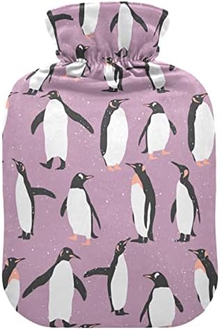 Garrafas de água quente com capa Penguin Hot Water Bag para alívio da dor, garotas femininas, pacote quente de