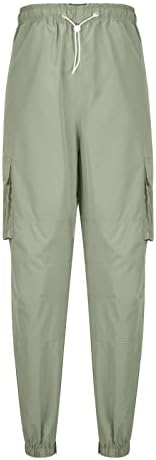 Calças de carga OWOT para homens sólidos casuais múltiplos bolsos de fitness ao ar livre calças de