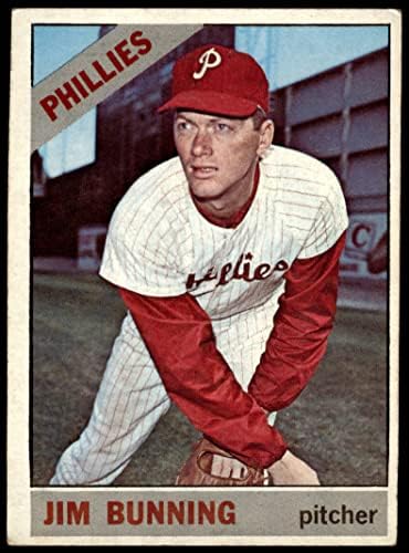 1966 Topps 435 Jim Bunning Philadelphia Phillies Dean's Cards 2 - Good Phillies