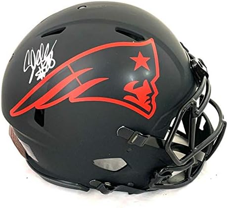 Corey Dillon assinou o New England Patriots FS Eclipse Speed ​​Helmet Autentic - Capacetes NFL autografados