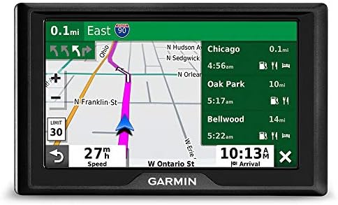 Garmin Drive 52, Navigador GPS com tela de 5 ”, menus simples na tela e mapas fáceis de ver e montagem de fricção