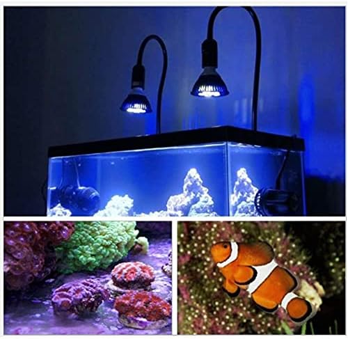Lâmpada de aquário LED de manotopcom 12w para recifes de coral, plantas de tanque de água salgada, par 38 E27