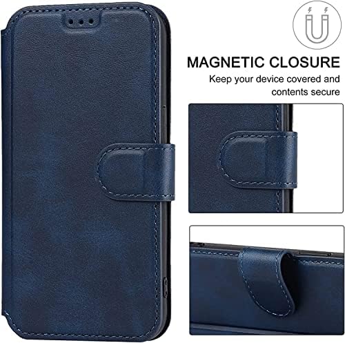 Capa de Maalya para iPhone 14 Pro Magnettic Flip Leather Carthe Caixa Caixa Caixa Com slots de cartão Kickstand
