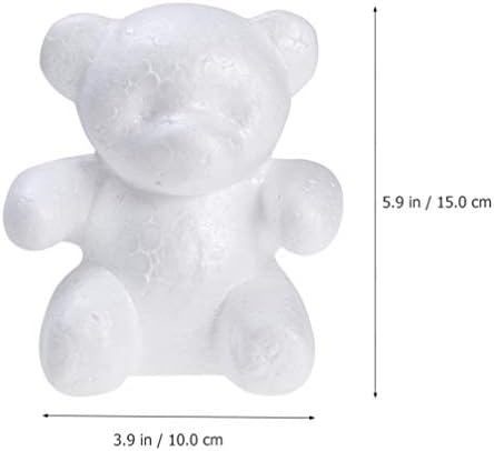 Urso de espuma branca 3 pcs altura 15cm/6in Biseltato branco moldes DIY Modelo de modelagem de buquê