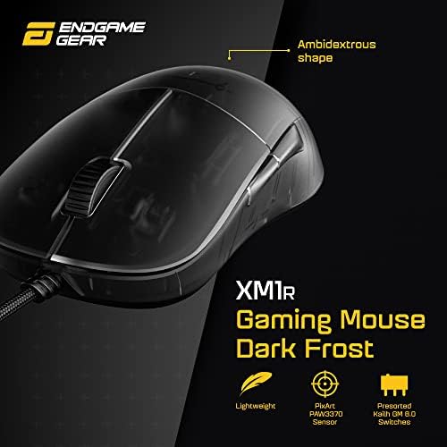 Endgame Gear XM1R Dark Frost Programmable Gaming Mouse Bundle com MPC 890 Stealth Edition Black Cordura Gaming