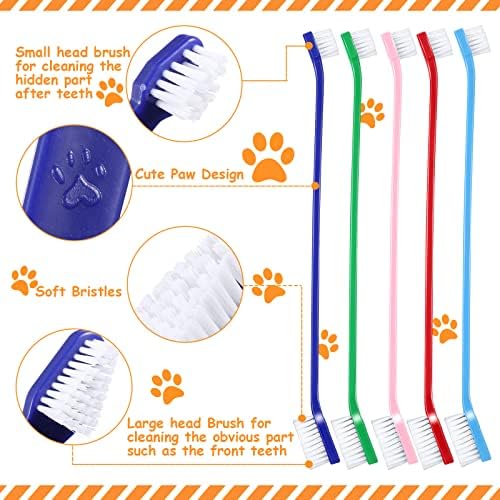 Honeydak 70 pedaços de cachorro escova de dente de dentes de dentes cães macios de cuidados de