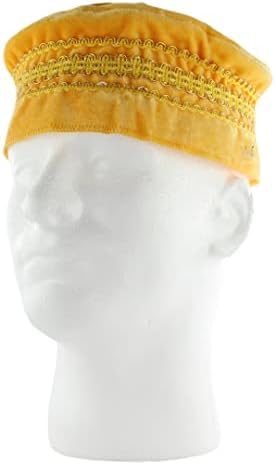 Gorro de Cubo Velvet Amarillo - Chapéu de veludo religioso amarelo
