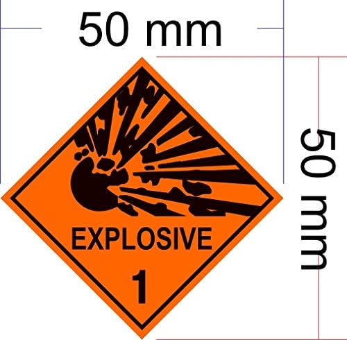 Explosivo Explosão Perigo Aviso Sinal de Segurança 2 Adesivos de vinil, decalques x4