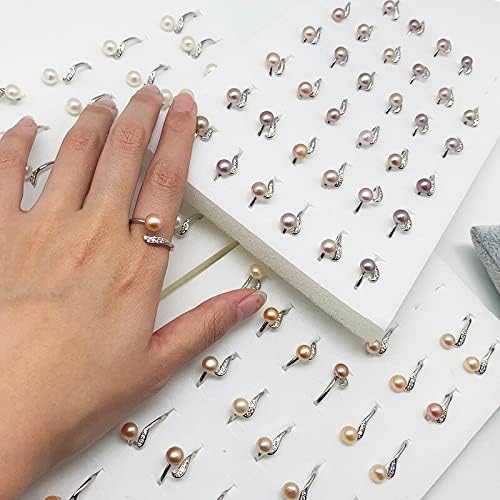 Ttndstore momiji pérola anéis para mulheres garotas personalizadas moda de água doce cobre com anel de platina
