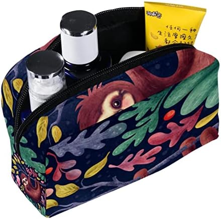 Bolsa de maquiagem tbouobt bolsa de bolsa cosmética bolsa bolsa com zíper, pintura de desenhos animados laz
