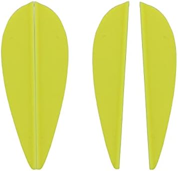 LIXFDJ 100pcs 2 polegadas Plástico Amarelo Arrow Vane TPU Fletching Para Arqueiro Diy Arco e flecha //