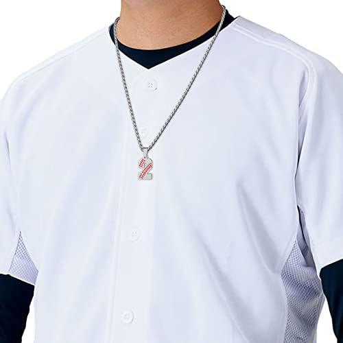 Colares de beisebol personalizados de Wikavanli Número da camisa de beisebol 00-99 colar de aço inoxidável