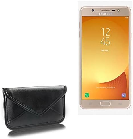 Caixa de onda de caixa compatível com Samsung Galaxy J7 Max - Bolsa mensageira de couro de elite, design