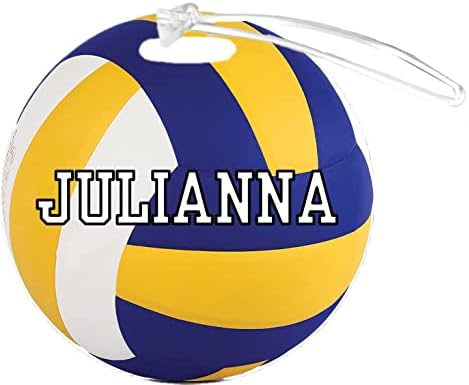 Volleyball Julianna Customizável 4 polegadas reforçadas de bagagem plástica Tag Adicione qualquer número