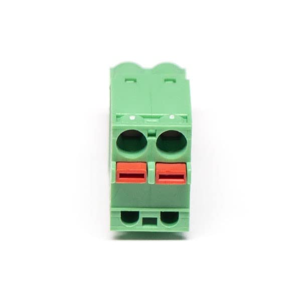 20pcs Spring Cage Terminal Blocks PCB Mount Green Straight Pluggable Coonector
