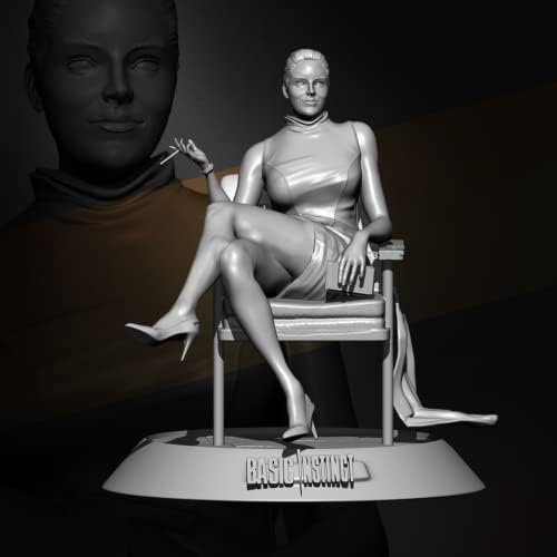1/24 Modelo de figura de resina Antigo kit de modelo de resina guerreira feminina sem montagem