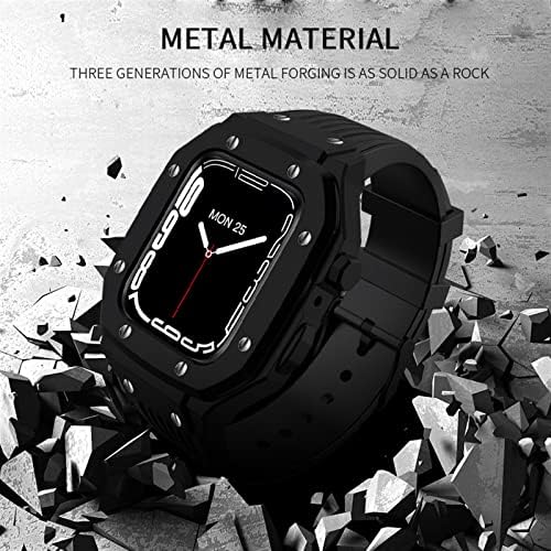 Texum for Apple Watch Band Series 8 Ligante da caixa de relógios 45mm 42mm Modificação de modificação de metal