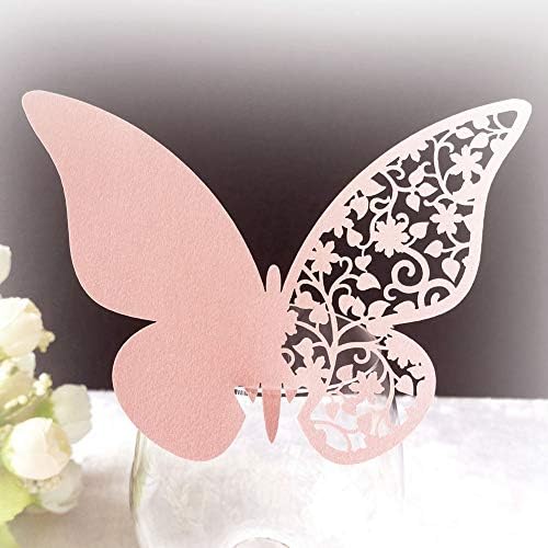 Omabeta Butterfly Name Places Cards, 20pcs Butterfly Shape Wedding Hollow Nome de lugar Cartões