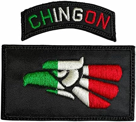 Patch de águia do México e Chingon Tap Patch- Engraçado Militar Militar Militar Bordado Bordado Backing