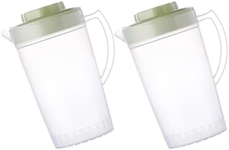 Upkoch Glass Pitcher 2pcs jarra de plástico com tampa de arremessadores de água de água de plástico quente